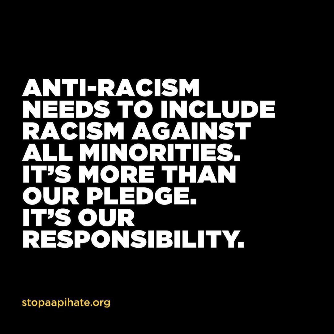 We stand in solidarity with the Asian-American community and believe in using our voices and our platforms to raise awareness for racial equity and fight against hate. Visit stopaapihate.org to learn how you can support. #StopAsianHate #StopAAPIHate