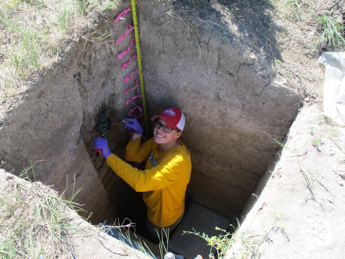 WyoBio's tweet photo. #ResearcherSpotlight "Taking part in digs with the UW Archaeological Field School is always a blast. There is never a dull moment,” said Macy Ricketts. #BiodiversityInstitute #uwyo #archaeology https://t.co/8zH1GrNQzP