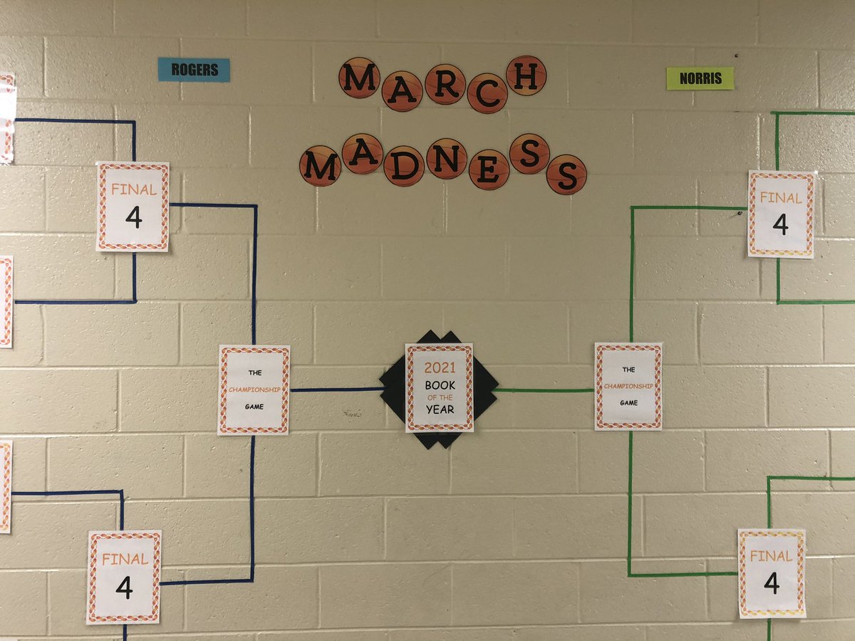 BethRogersENES's tweet photo. Starting our Tournament of Books next week. #marchmadness #fabulous5thies #enespawpride #ncssbethebest #onewton #read https://t.co/TvKEauiYK5