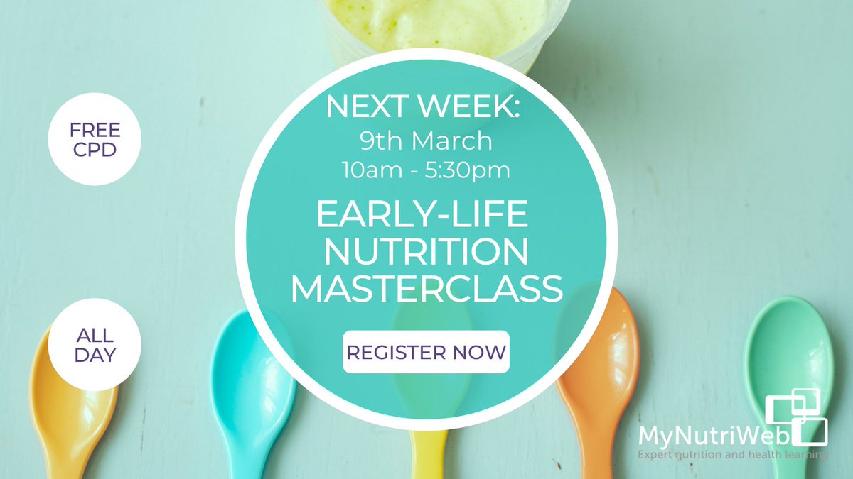 We're so excited for next week's #KCLChildNutrition masterclass with <a href="/lifecourse_KCL/">School of Life Course & Population Sciences</a>, where world-class experts will be sharing the latest in early-life nutrition 👶 

Can't attend the full-day? Don't let it put you off. You can dip in throughout the day: bit.ly/2NWc7kT