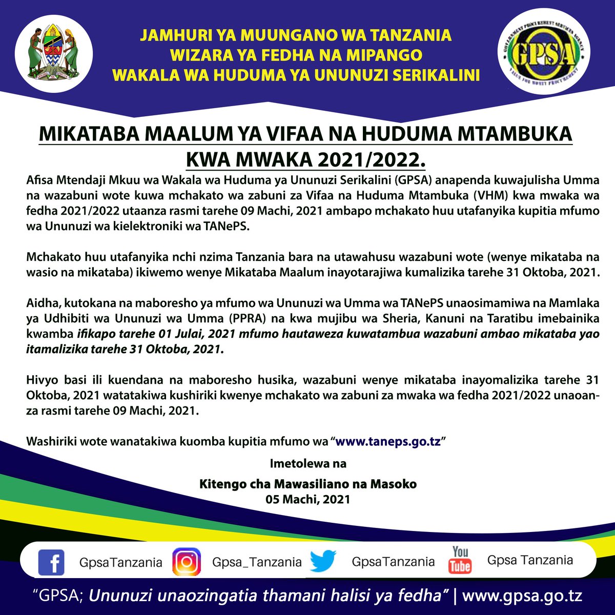 GpsaTanzania's tweet image. #MikatabaMaalum #FrameworkAgreements #GpsaTanzania #BohariKuuYaSerikali