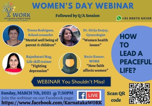 KarnatakaWork's tweet photo. #WomensDay  Webinar
Join FB live session on Sun7thMarch2021 at 7.30 pm.
https://t.co/9aC766Rtg0
@indianwomenblog @unwomenindia @IndWomenRising @NationalFedera4
@iwpcdelhi @ministrydwcd
@kswdcofficial @KwaaWomen
@TwitterWomen @SmartIndiaWomen @DalitWomenRise
#womensday2021
#women https://t.co/nzcrVdK6NV
