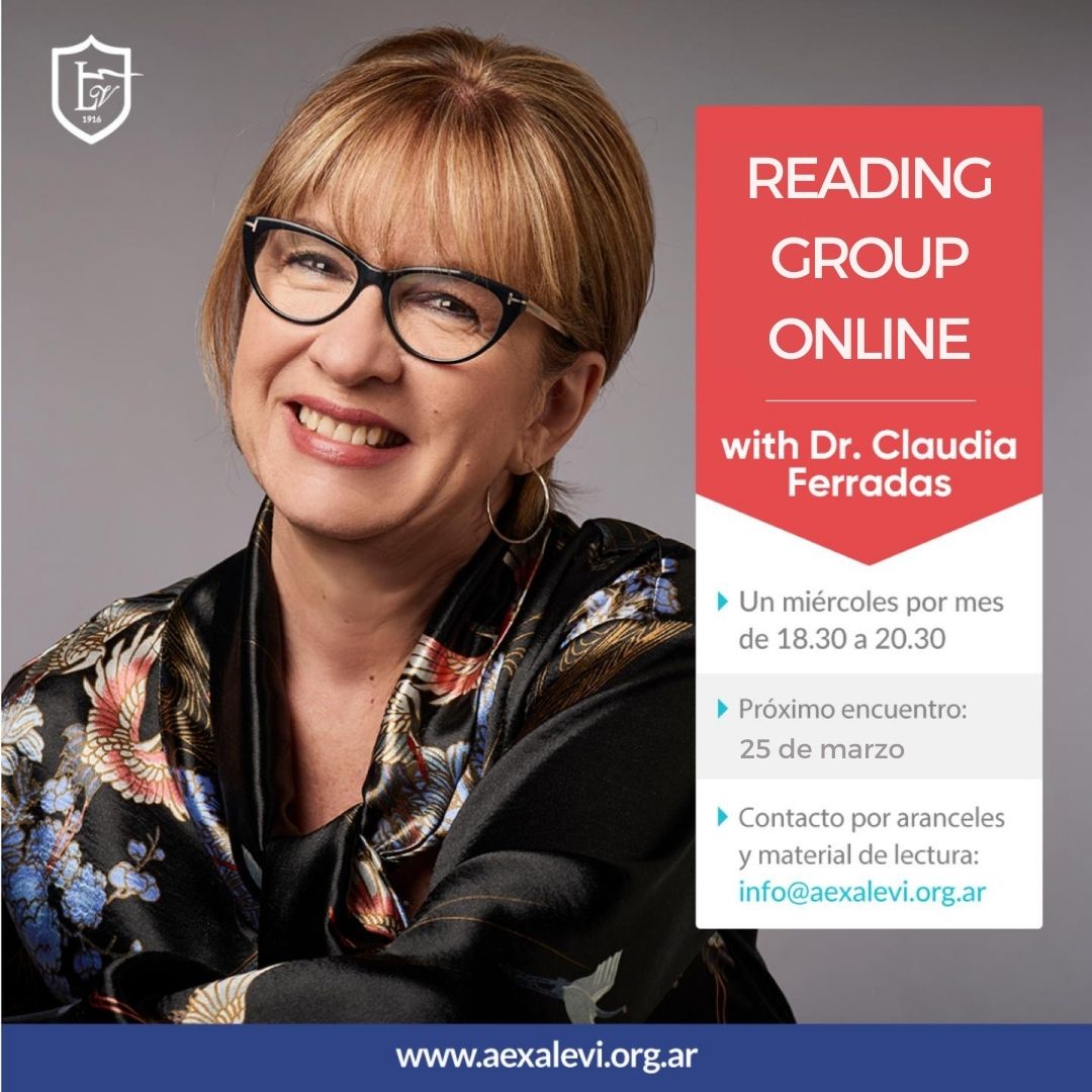 aexalevi's tweet photo. 📚🇬🇧¿Disfrutas leyendo en inglés? Te invitamos a nuestro Reading Group online. 
📅 Primera fecha del año: miércoles 25/3
Es un encuentro mensual con la Dra. Claudia Ferradas👩
Inscripción y consultas por el material de lectura:
info@aexalevi.org.ar
https://t.co/EmD1iXa2mW https://t.co/kqpfL1S6UY