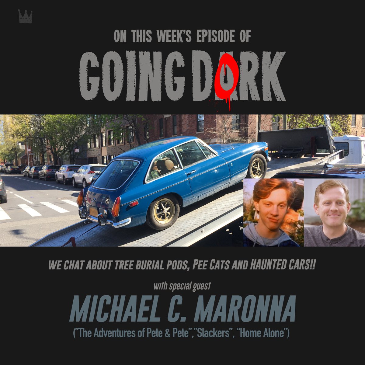 New <a href="/goingdork/">Going Dork Podcast</a>  is up!! I chat with <a href="/michaelcmaronna/">I Think Elon Musk Should Kill Himself</a>  about tree burial pods, Pee Cats and HAUNTED CARS!! open.spotify.com/episode/3GquR6…