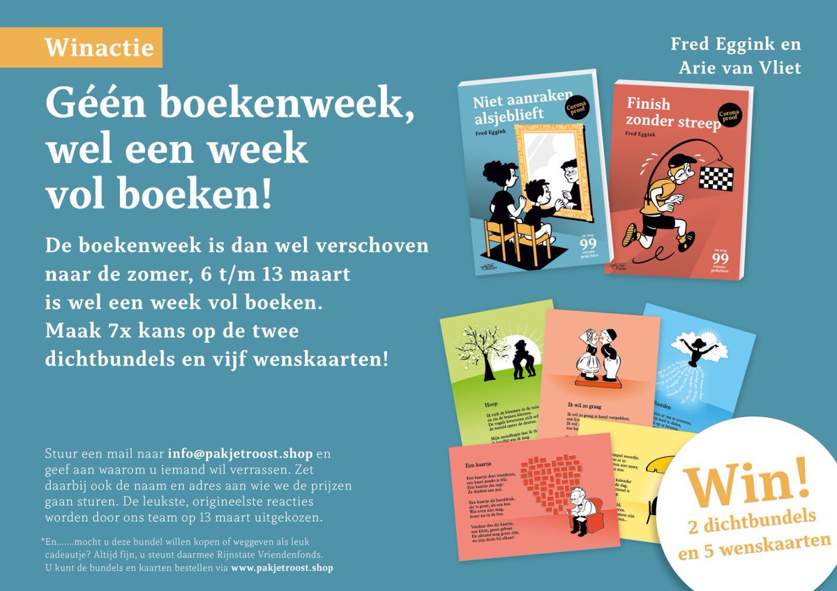#Boekenweek #eenweekvolboeken Win nu twee unieke bundels met bijzondere gedichten en vijf wenskaarten!