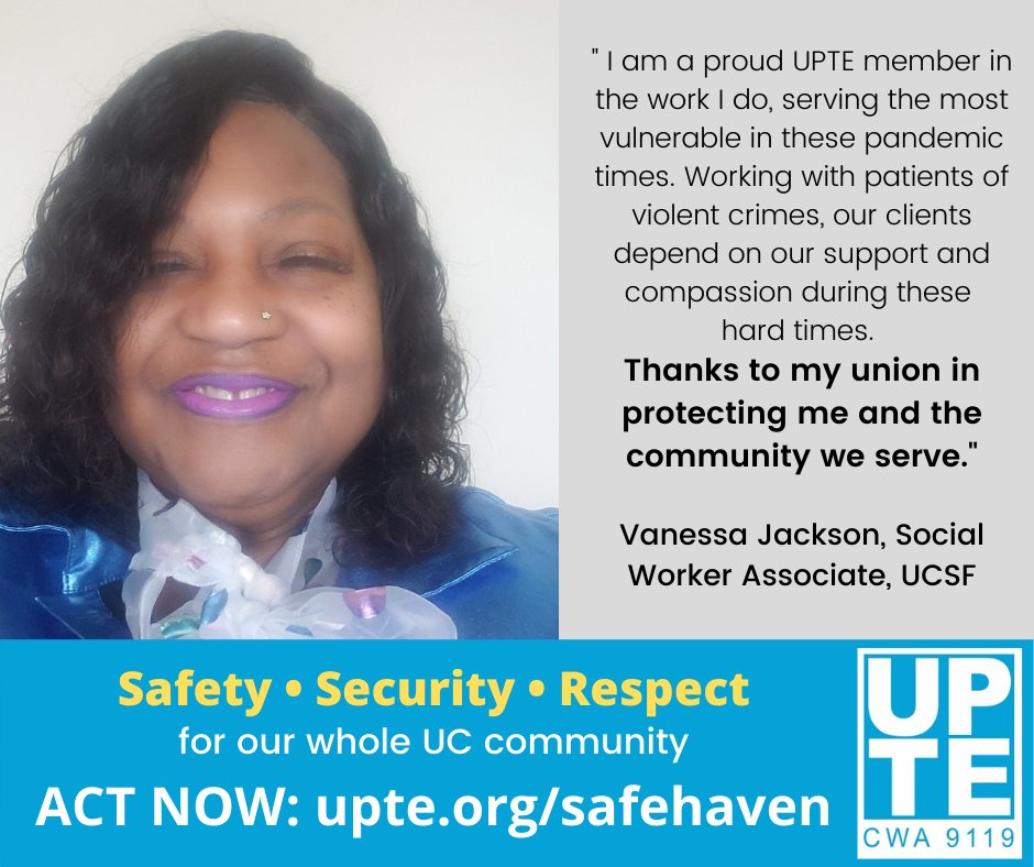 UPTECWA's tweet photo. UPTE members are responsible for all kinds of essential work that makes @UofCalifornia run. Especially in this moment of the pandemic, we have to guarantee safety, security, and respect for all. 

Sign on to our letter now: https://t.co/RCMifqB9vn

#UCfortheMany #UPTEstrong #1u https://t.co/kUK8h1uEGT