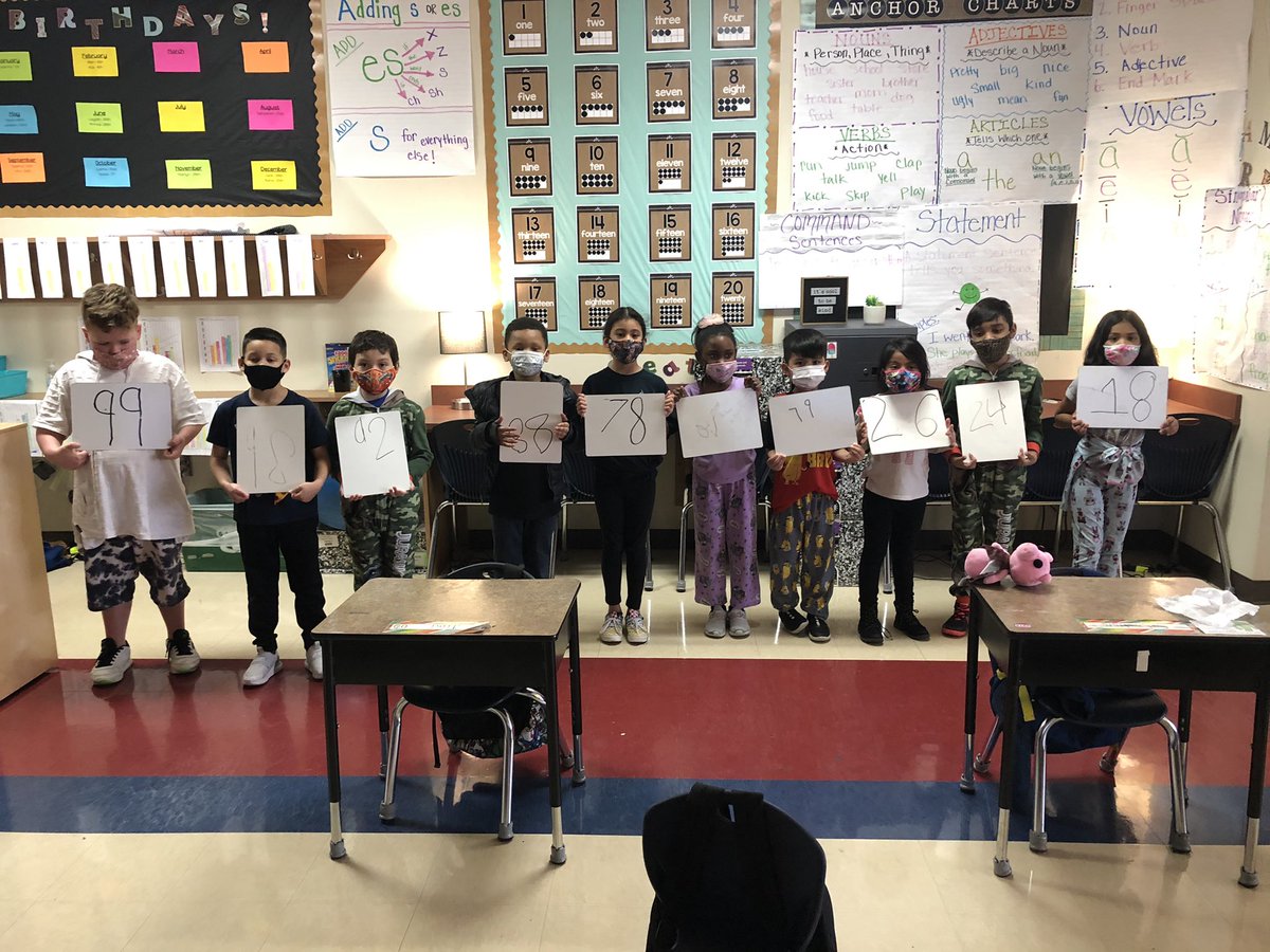 MsReynolds18's tweet photo. Practicing ordering numbers from least to greatest and greatest to least! #firsties #mckALLin https://t.co/uXxTtm21tH