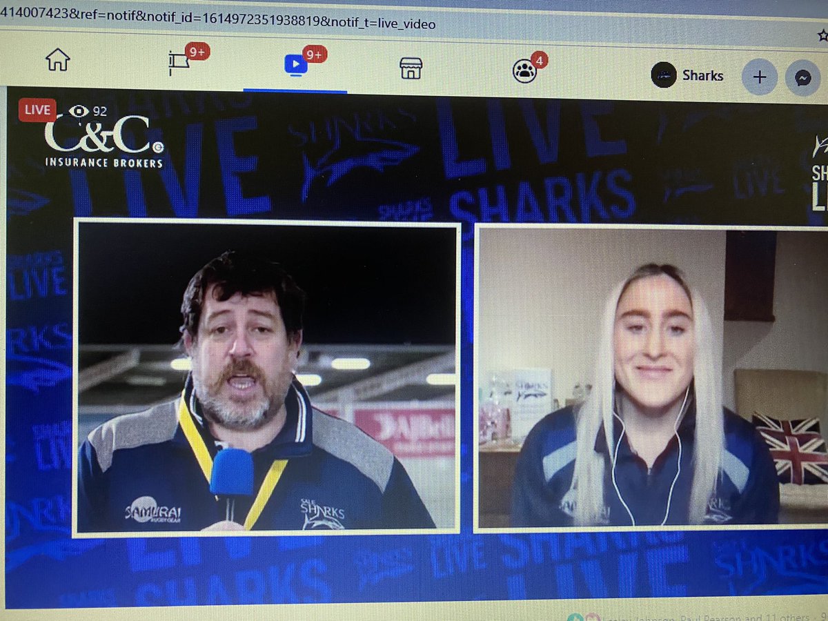 Great to have <a href="/GeorgieLilly/">GeorgieLilly</a> discussing all things Community and <a href="/SaleSharksWomen/">Sale Sharks Women</a> on #SharksLive before kick off 👏🏼