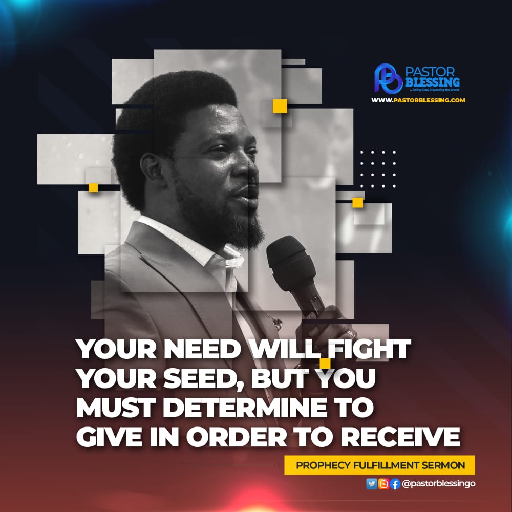 hisdayspringNG's tweet photo. #PBQUOTES 
Your need will fight your seed, but you must decide to give I order to receive. -@pastorblessingo

#Spirutual
#strong
#seed
#generous
#God https://t.co/HhrqmZEMA5