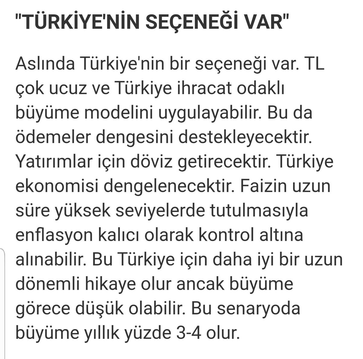 Sanırım ekonomi için bana en mantıklı gelen açıklama bu.