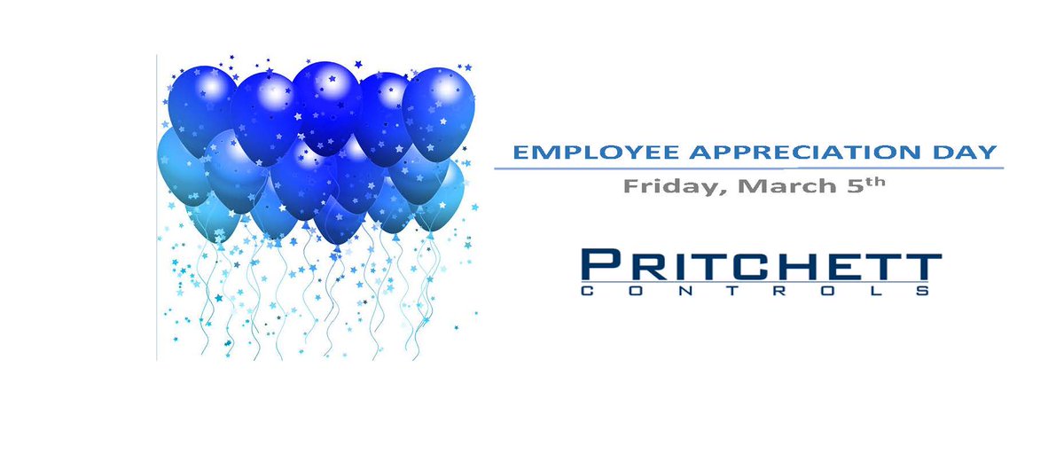 PritchettCtrls's tweet photo. A little bit of appreciation goes a long way.  Pritchett Controls recognizes its employee-owners for their great work and wishes everyone a Happy Employee Day. #EmployeeAppreciationDay #Pritchettcontrols https://t.co/sn2Nmc4F9r