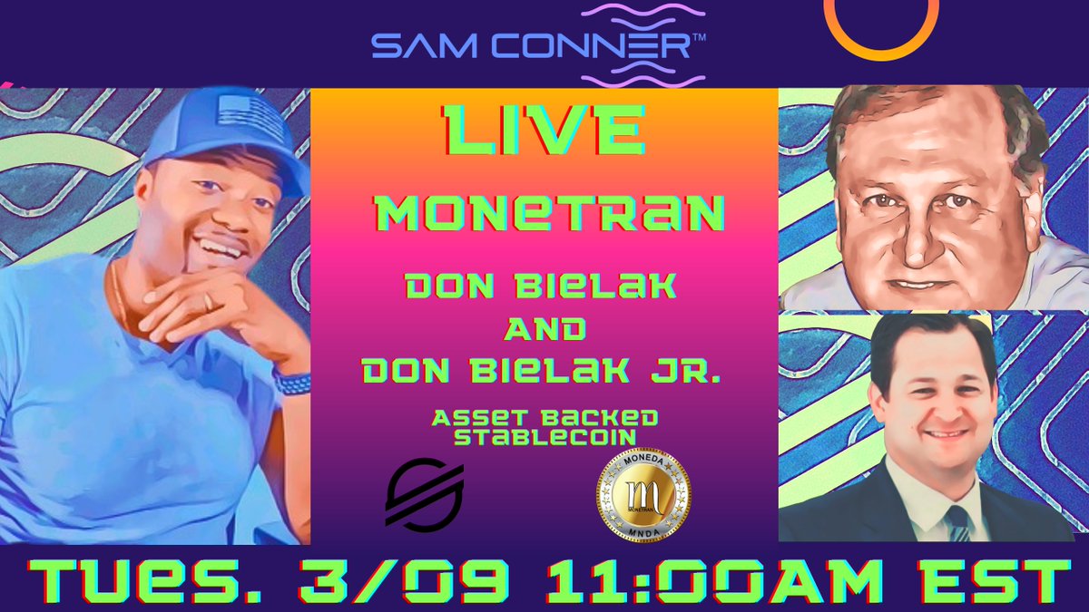 samconnerone's tweet image. As I previewed last night with @mattysats tune in next week as I chat LIVE with the CEO and Founders of @Monetran who's building the first asset-backed stablecoin on @StellarOrg. The recently completed their first SEC registered funding round. Learn more #XLM