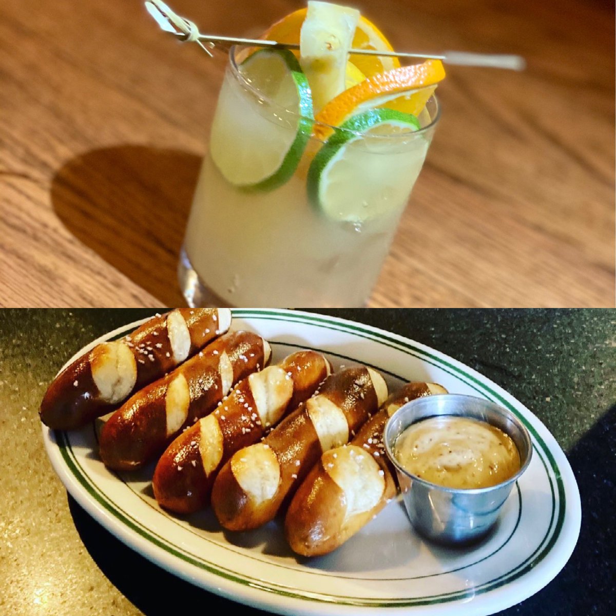 Hot pretzel sticks and spring sangria are both available tonight! We are here until 11pm for indoor dining, heated patio dining and curbside takeout. Online ordering is available through our website (link in bio). (203) 426-5441. 

#CoverTwo #PretzelSticks #Sangria #Spring
