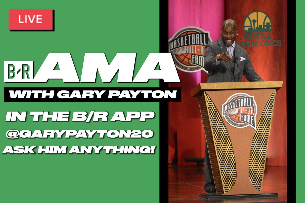 Gary Payton is live in the B/R app NOW to answer all your questions π¨ https://t.co/Eeizl7Xc1R https://t.co/tURYrmQ77E