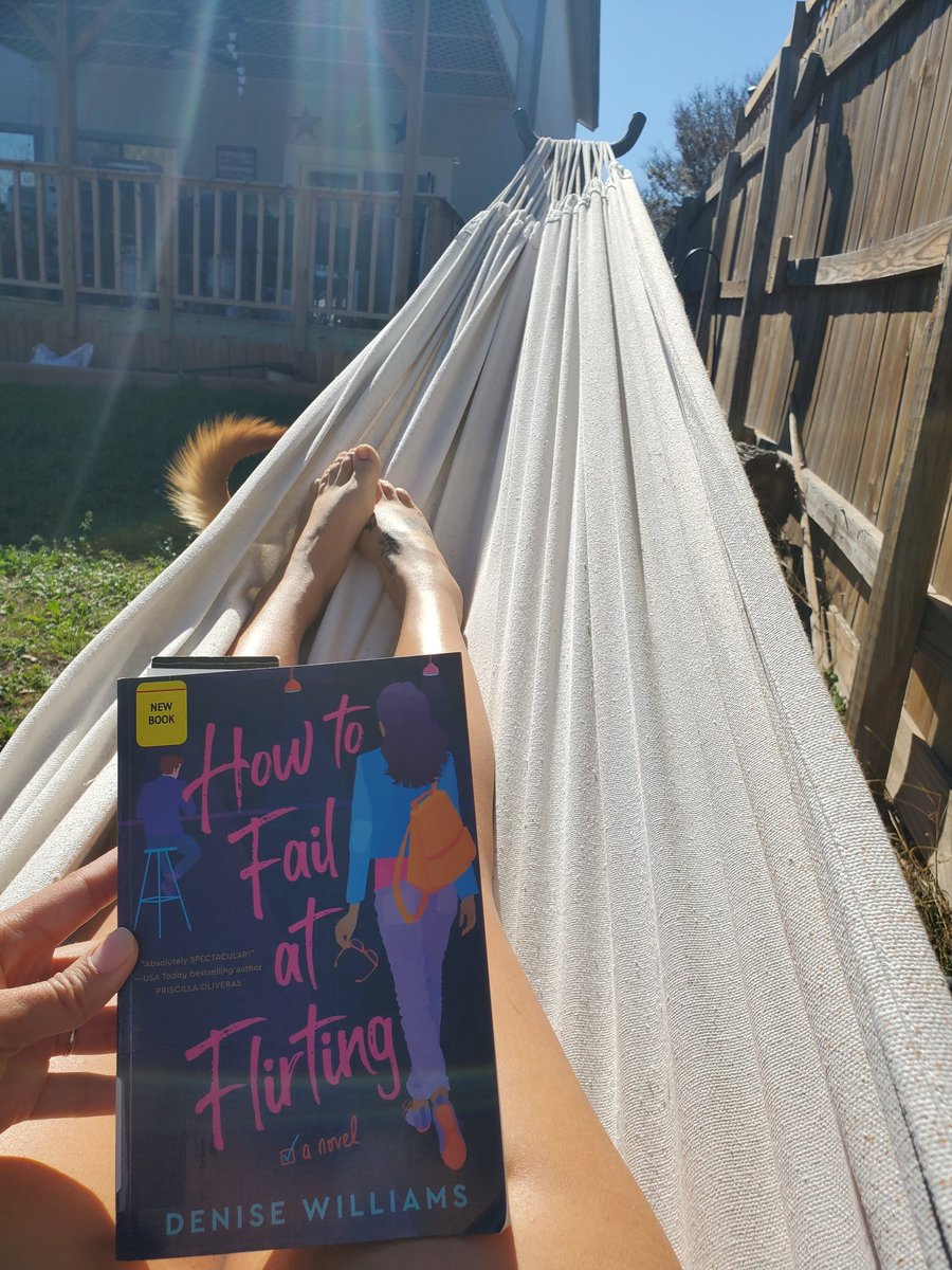 TobieCarter6190's tweet photo. 85Β° in TX and I'm enjoying some reading in the hammock while the kids play outside. #lifeisgood
#howtofailatflirting @nicwillwrites π https://t.co/DpJ8rWUDOX