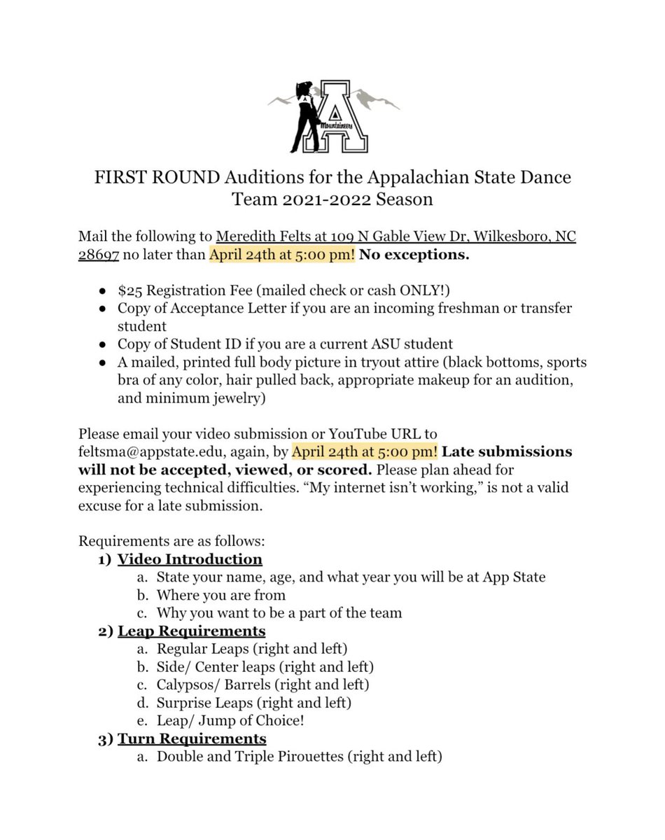 App State Dance Team tweet media