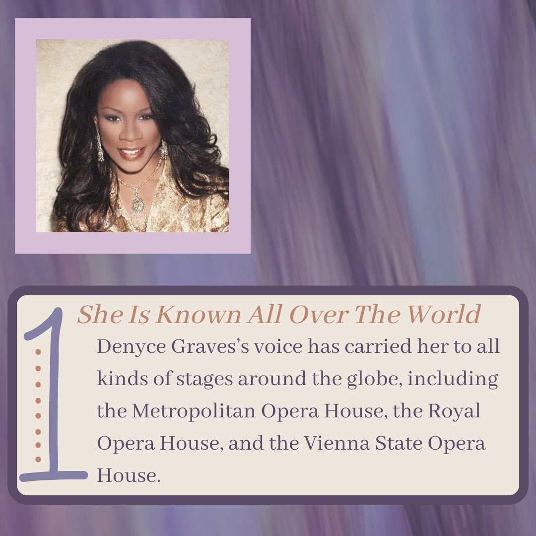 XmDivas's tweet photo. 3 Important Things to Know About Denyce Graves! Check out our most recent episode to see more of this queen! @denycegraves 

#opera #womenshistorymonth https://t.co/I9PCI4mAnV https://t.co/IMwoO3zG4L
