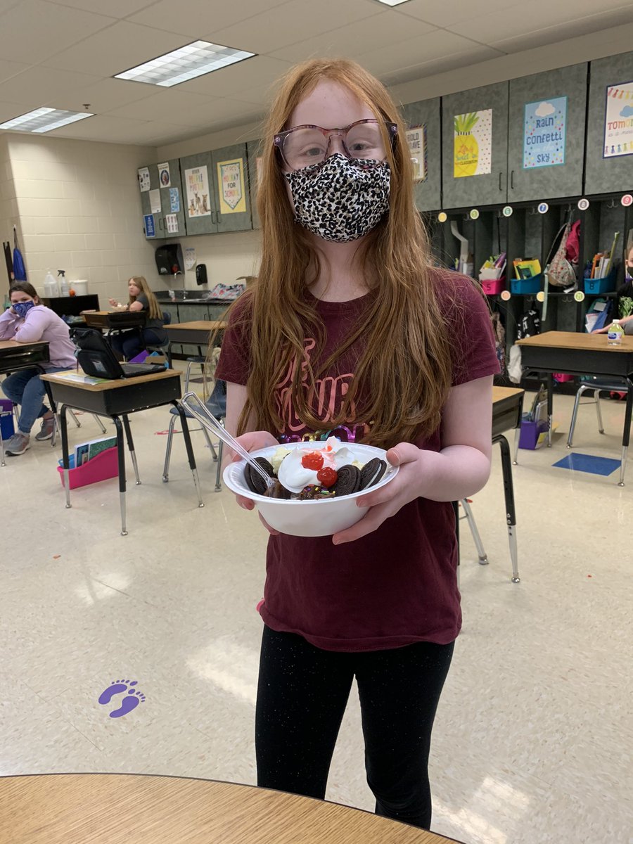 Whew! These past two months my ss have been working very hard to learn their multiplication facts. Each fact they mastered they earned a piece to an ice cream sundae. We celebrated their hard work yesterday and today. <a href="/DaveSovine/">Dr. David Sovine</a> <a href="/GreenwoodMill/">Greenwood Mill</a> @fcpsk12