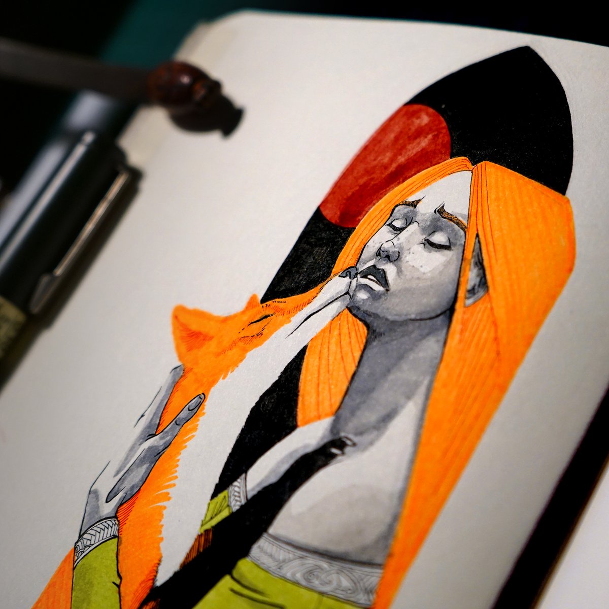 rhunstoryteller's tweet photo. A girl and her fox

#raido #raiddo #raidothebook #raiddothebook #ink https://t.co/q7p1mcfqRc