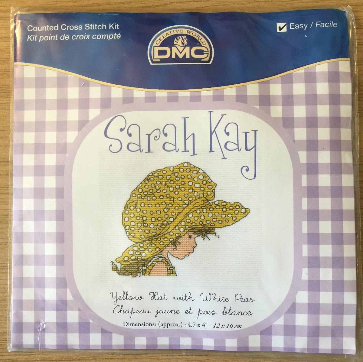 WatsonsVintage's tweet photo. Excited to share this item from my #etsyshop: Sarah Kay 'Yellow Hat with White Peas' EASY Counted Cross Stitch Kit from 2009 - New Old Stock - Finished Size 4.7 x 4" - 14 Count Aida https://t.co/GTpW2nWzih #SarahKay #CrossStitchKit #Sewing #14Count #EasySew #BeginnerKit #Gift https://t.co/0wejzL29G4