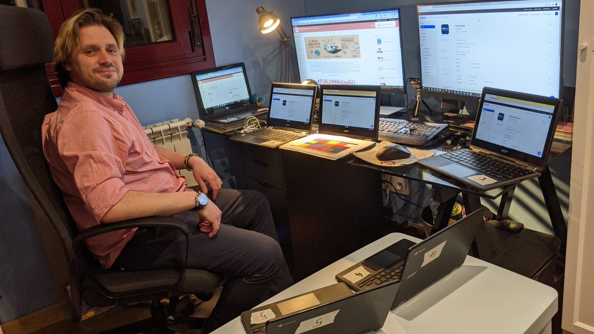 ryangornall13's tweet photo. #TESOLSPAINonline2021 is ready to go! 💻💻💻💻💻💻💻💻
Not long to go now!⏱️
@TESOLSpain 
@WhovaSupport @Zoom https://t.co/svENXAC3yO