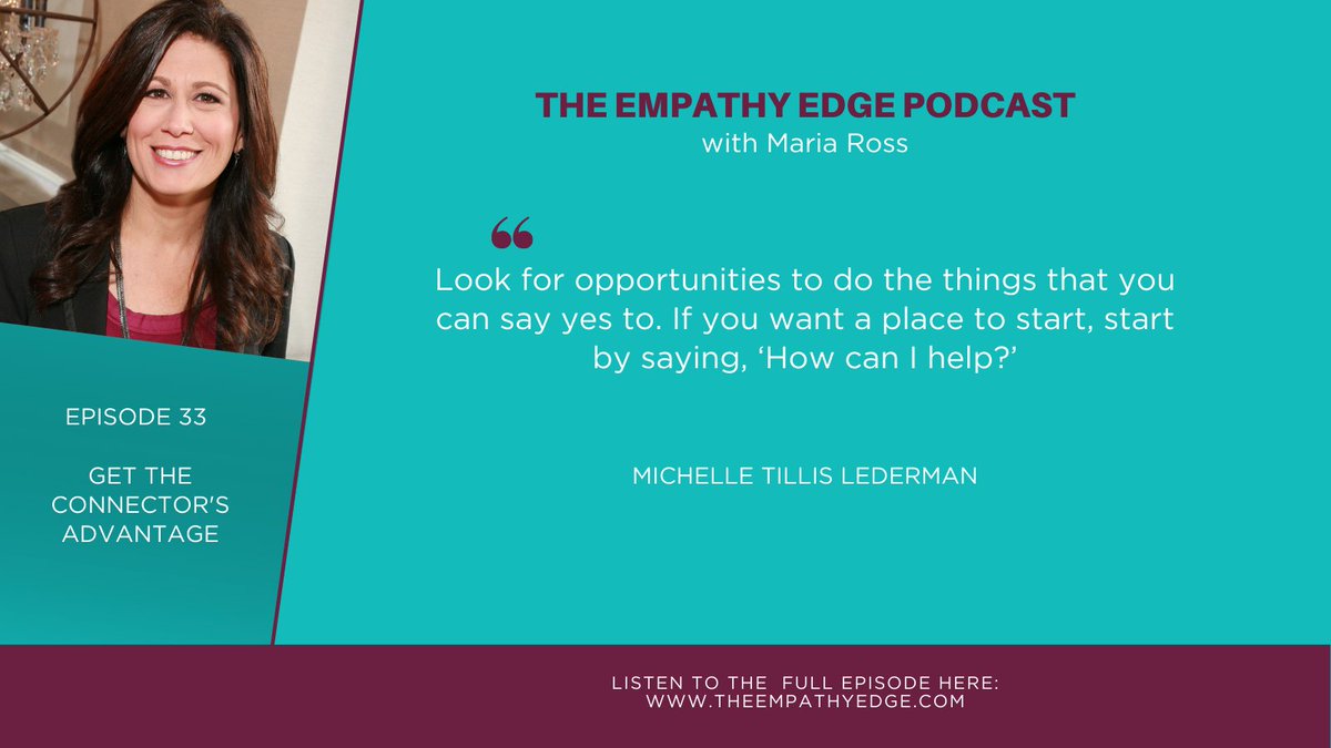 Do you know how you can become a master connector and how you can create more meaningful connections for your life and work? How is “connecting” different from “networking”? Great convo with <a href="/mtlederman/">Michelle T Lederman</a> : buff.ly/3kM3G7E  #podcast #empathyedge #networking #relationships