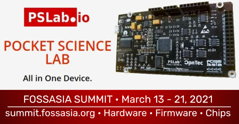 fossasiasg's tweet photo. Hardware Track @FOSSASIA Summit 2021 featuring #PocketScienceLab @pslabio #OpenSource Ventilator #Precursor #LamdaChip #ArduTouch #OpenTAP how to make business with #OpenSource #Hardware #OpenNext future of #firmware and #chips production. Learn more https://t.co/pWry4Q13ql https://t.co/sTjEyr0id9