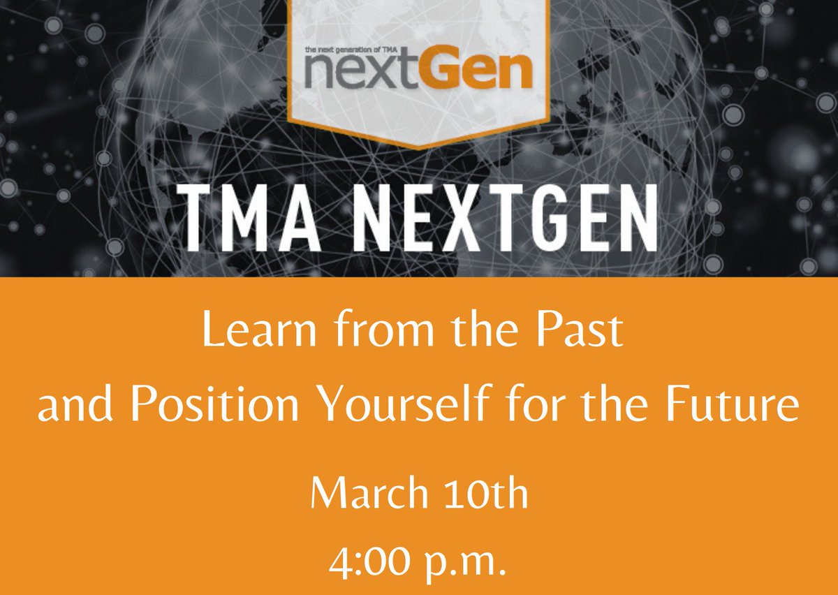 A majority of nextGen members weren’t part of the last official recession. During this webinar hear how the TMA played an important role last time around and how to position yourself for the future from people who have been there before.

Register here turnaround.org/event/learn-pa…