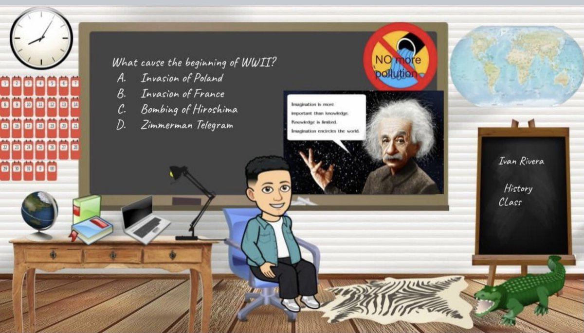 MsSC_LHS's tweet photo. I am so proud of my Virtual Principles of Education &amp; Training students who made their own #bitmojiclassroom this week! We discussed the benefits of creating a virtual space where students can feel comfortable and my students got to show their creativity! https://t.co/iYVkLxo3OF