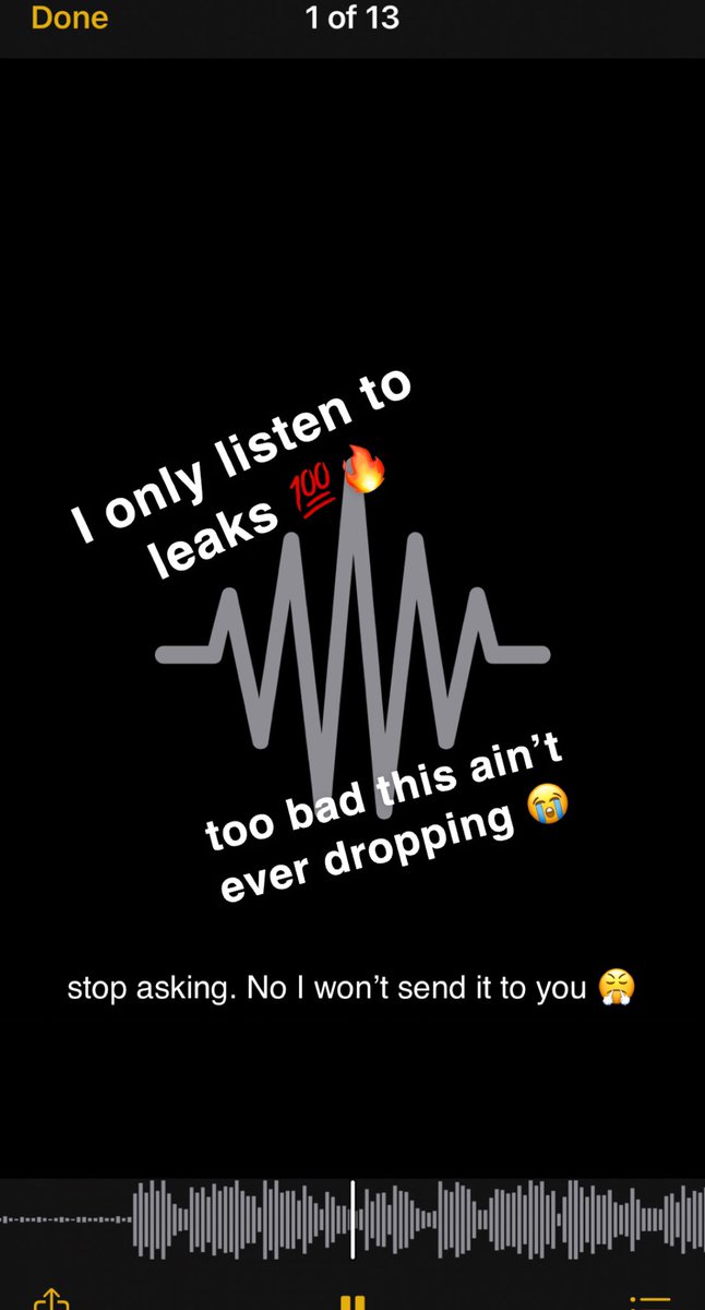ryanresslerr's tweet photo. y’all find one leaked song and think you the only one with it 😭then they post this everyday https://t.co/Z9wOvIrYEO
