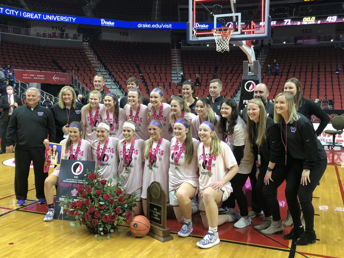 WaukeeAD1's tweet image. The Warriors are the 2021 Class 5A State Champions!  Final score Waukee 71 Johnston 43. Congratulations girls and coaches!!!