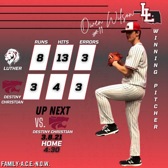 <a href="/owenw0021/">owen</a> Led us on the bump today throwing 4 innings with 4 k’s. Senior <a href="/Scheer_Drew7/">Drew Scheer</a> led the team at the plate going 3 for 4 with 3 RBI’s #LionPride