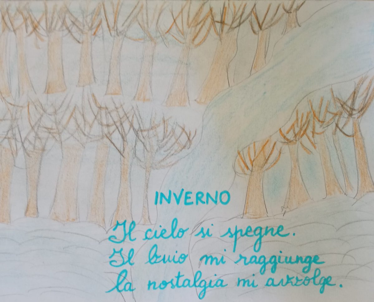3cdmodugno's tweet image. I bambini delle classi 5 A e B del plesso Gandhi, esplorando il mondo della poesia, hanno "giocato" con gli haiku, creandone diverse sulle meraviglie delle stagioni e della natura. INVERNO 
#PoesieSID4 @MusePUGLIA