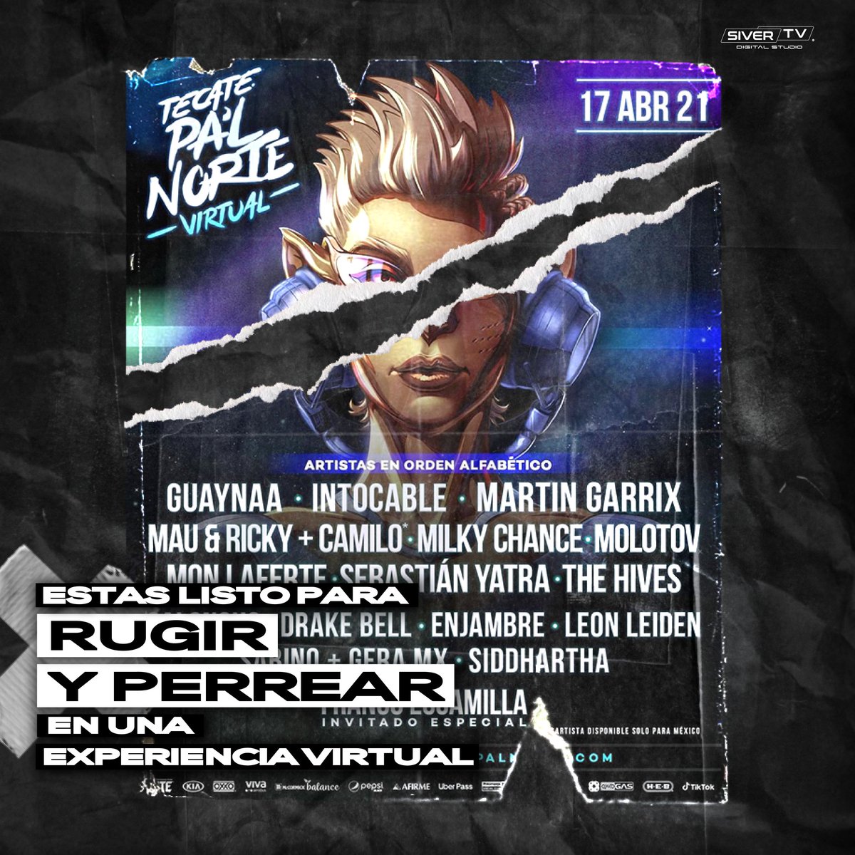 SiverTv_Studio's tweet photo. ¡ESTAS LISTO PARA RUGIR Y PERREAR EN UNA EXPERIENCIA VIRTUAL!🦁🔥🤘🏻
Ya estan a la venta los boletos para el primer festival virtual del continente, #PalNorteVirtual 2021 https://t.co/l3SOdELCZl