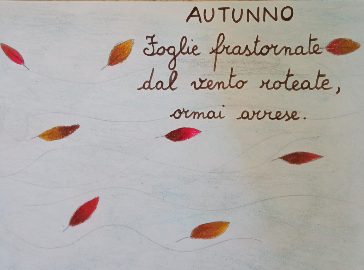 3cdmodugno's tweet image. I bambini delle classi 5 A e B del plesso Gandhi, esplorando il mondo della poesia, hanno "giocato" con gli haiku, creandone diverse sulle meraviglie delle stagioni e della natura. AUTUNNO
#PoesieSID4 @MusePUGLIA