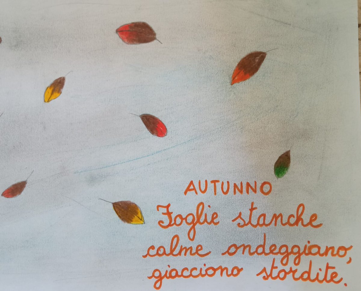 3cdmodugno's tweet image. I bambini delle classi 5 A e B del plesso Gandhi, esplorando il mondo della poesia, hanno "giocato" con gli haiku, creandone diverse sulle meraviglie delle stagioni e della natura. AUTUNNO
#PoesieSID4 @MusePUGLIA