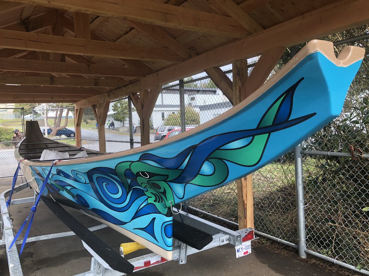 Fantastic having Tel’Tewit (West Wind) in our beautiful new canoe shed. Special thanks to the WVS Carpentry students and Mr. Cormier! <a href="/wearewvss/">West Vancouver Secondary School</a> #westvaned