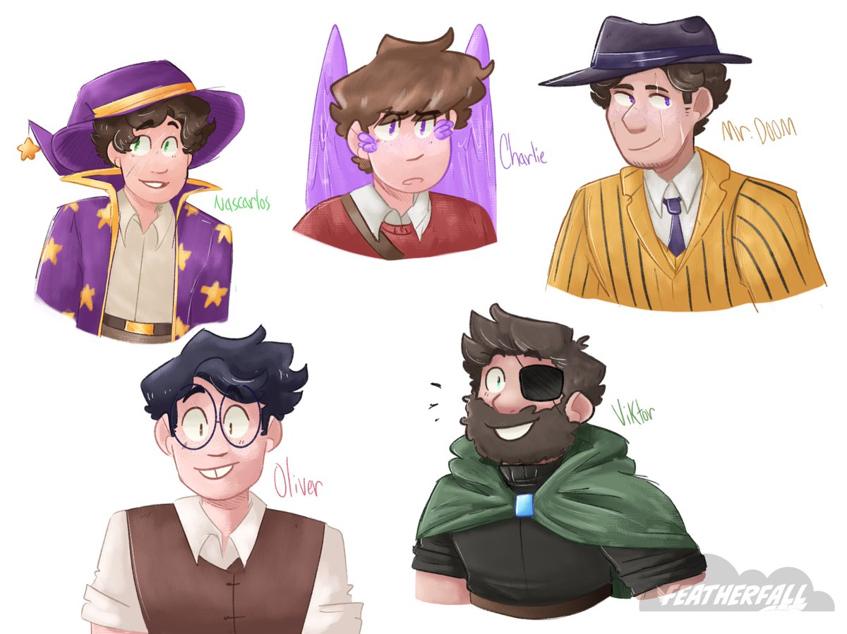 FeatherfallBook's tweet photo. Our cast of characters, fully coloured

#featherfall https://t.co/LP9y7oXil1