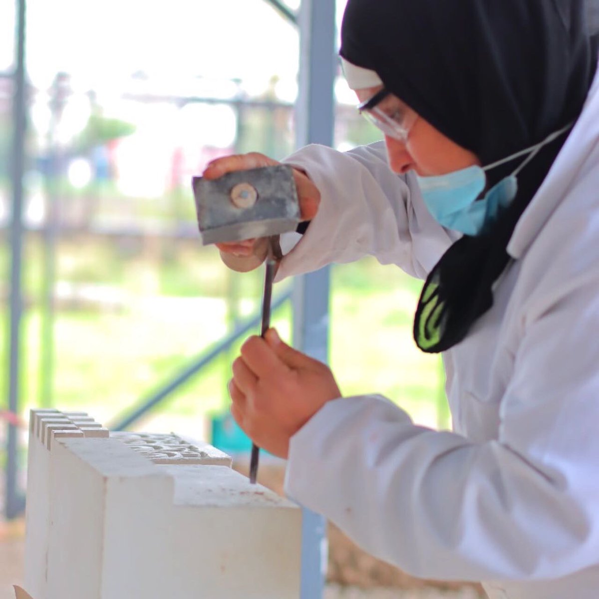 NajjarRayan's tweet photo. Stonemasonry&amp;Conservation training programme in Tripoli,lebanon.
Our trainee khaldyie Majzoub
📍Lions Tower. 
@WorldMonuments @DCMS @DCMSArts #culturalprotectionfund #stonemasonry #heritage @BritishArts  @BritishCouncil credit:@NajjarRayan https://t.co/hq7p7ORfjQ
