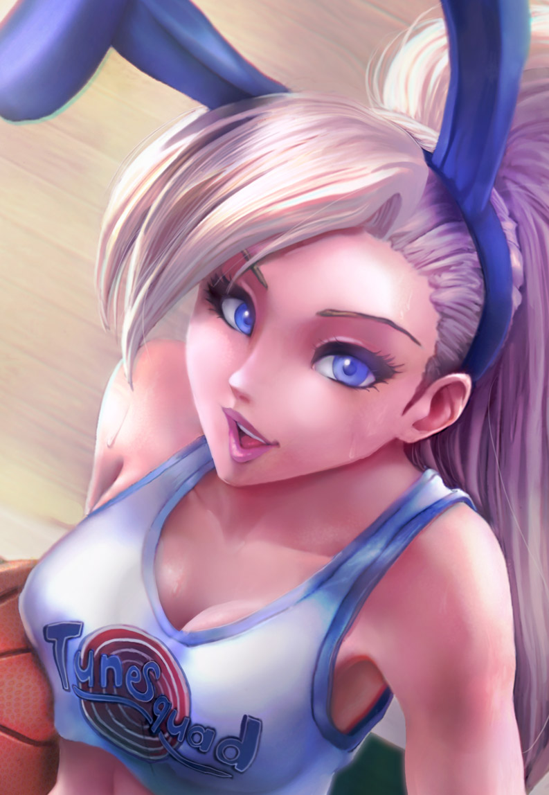 Adyon's tweet image. My own version of the Lola Bunny redesign (...I may have misunderstood the purpose)