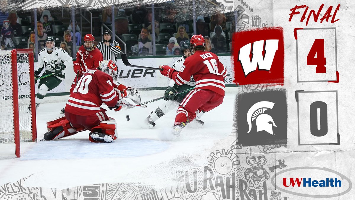 BadgerMHockey's tweet photo. 🚨 BADGERS WIN 🚨

#OnWisconsin || @UWHealth https://t.co/v7afJE1Ccw