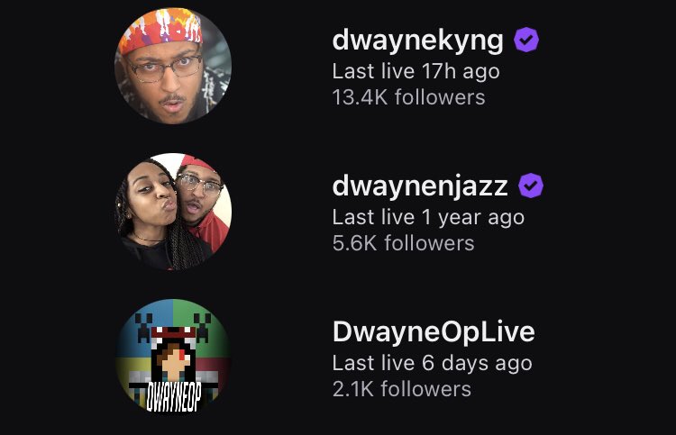 DwayneOpLive's tweet photo. Top 3 Dwayne’s on Twitch https://t.co/L0HNTa3rBi