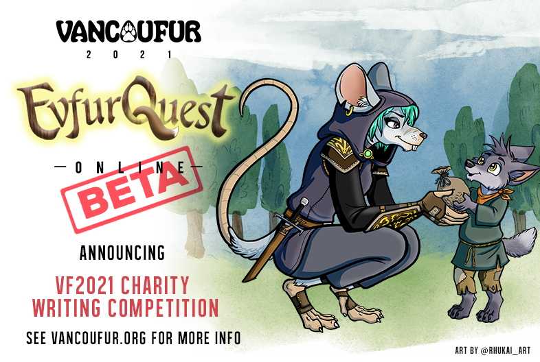 VancouFUR's tweet photo. Did you hear about our Charity Writing Competition? Write a short 2500 word story by sunday Mar 7 and submit it to contest@vancoufur.org with a minimum $10 donation to our charity for a chance to win CASH! For the story prompt and more information, visit https://t.co/yyzSOucZ0L https://t.co/H7SSsGo4AK