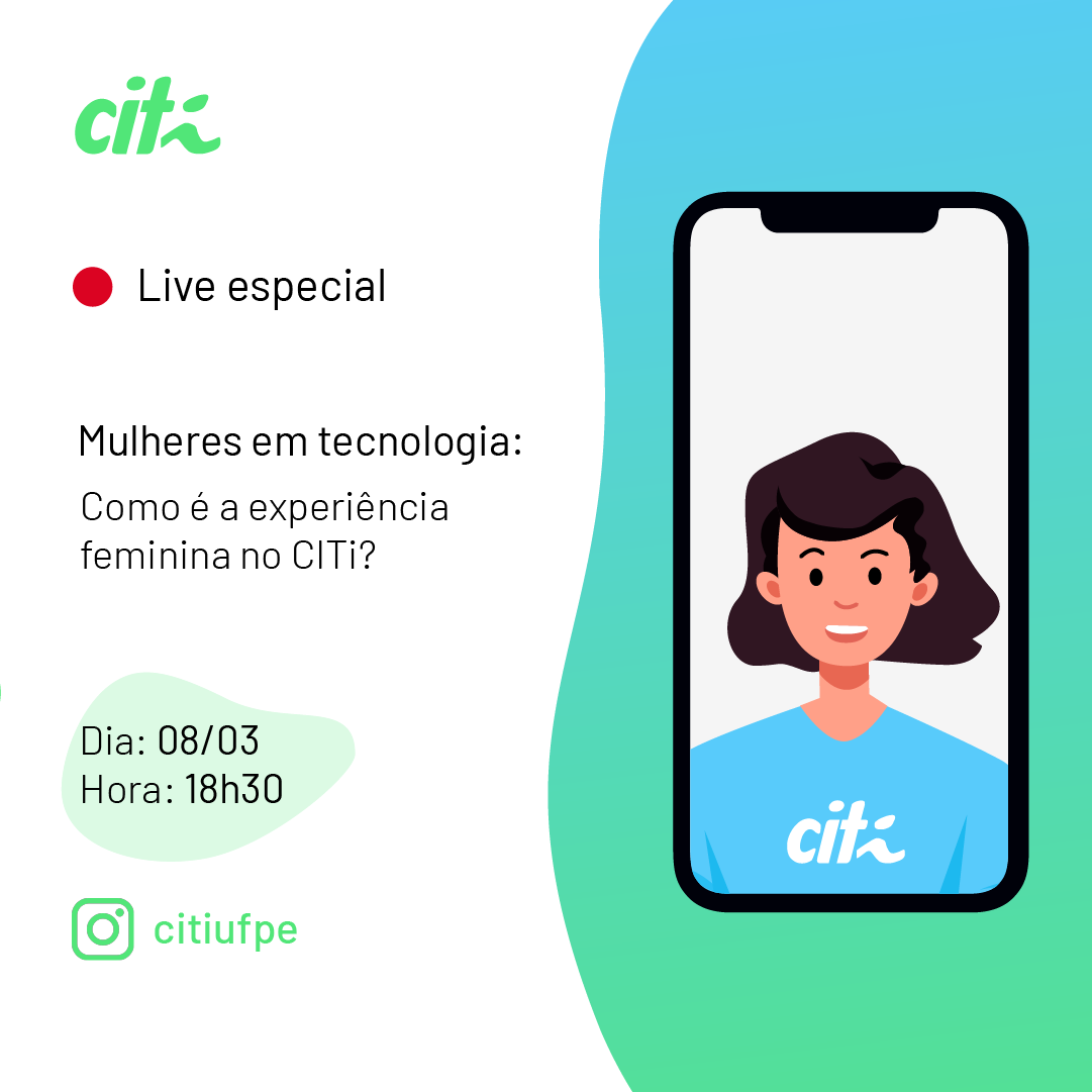 CITiUFPE's tweet photo. Live: Mulheres em tecnologia:👩🏽‍🦱👩🏻💻
Como é a experiência feminina no CITi?

Pesquisas sobre *inovação* apontam que empresas com equidade de gênero tem 6 vezes mais sucesso em inovar em relação as que não tem.

📱 08Março 18h30 Instagram: citiufpe
Te esperamos lá! 🎉 https://t.co/PiVvBCJ8qV
