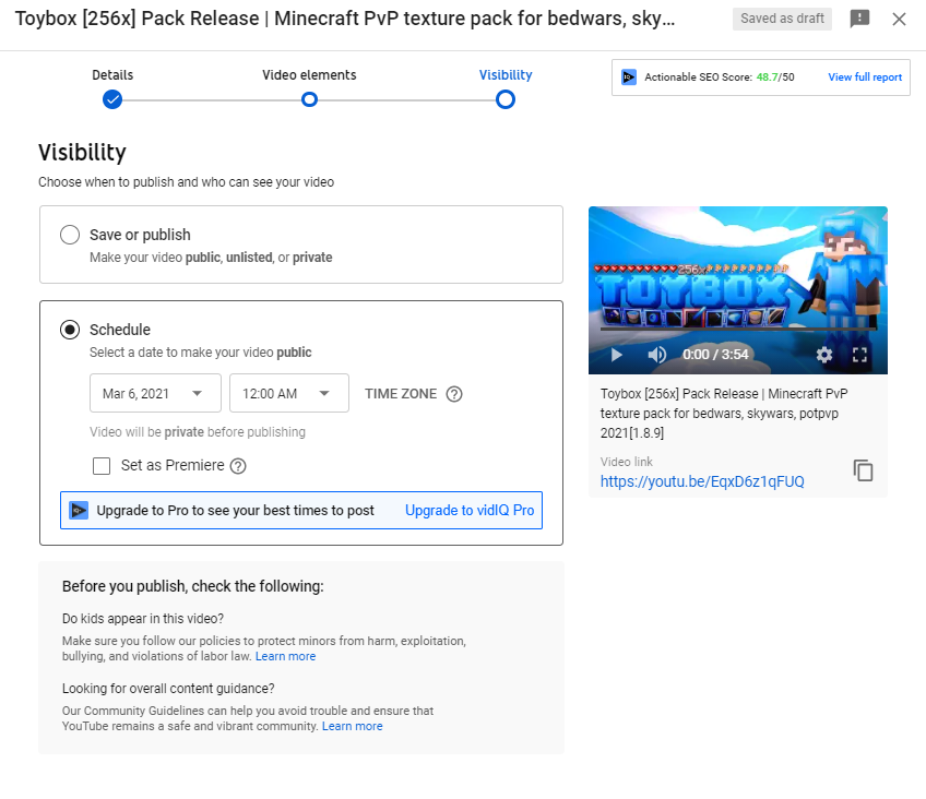 tonight or tomorrow?