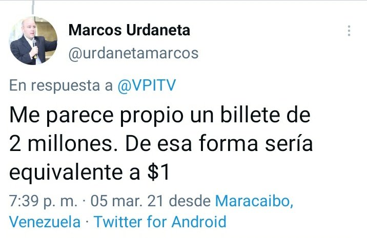 migralegalusa's tweet photo. #ChoqueDeOpinion | #ElBCV adjuntó tres billetes al actual #ConoMonetario, sus valores serían 200mil, 500mil y 1millón y circularán desde el #8Mar de 2021.
¿Esto soluciona la inflación?
@JoseCastellan2 @BrennerABarrios @urdanetamarcos @WillmirCova
#BancoCentraldeVenezuela #5Marzo https://t.co/qRe0unEkcQ