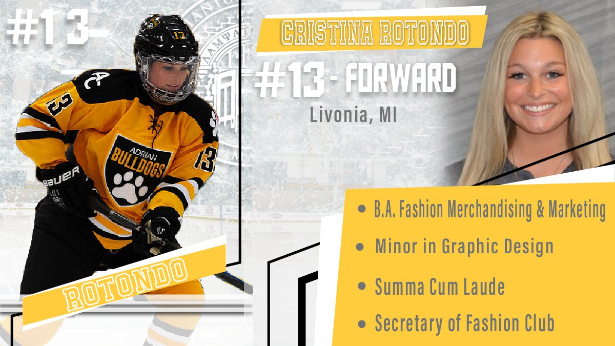 AdrianWD2Hockey's tweet photo. If you're interested in Miss Rotondo's design skills look nor further. Not only did she edit all of the action shots for these senior profiles but, she's also a member of the National Society for Leadership and Success! Cristina will be pursuing a career in fashion marketing &amp; PR https://t.co/KAuDdfKlFk