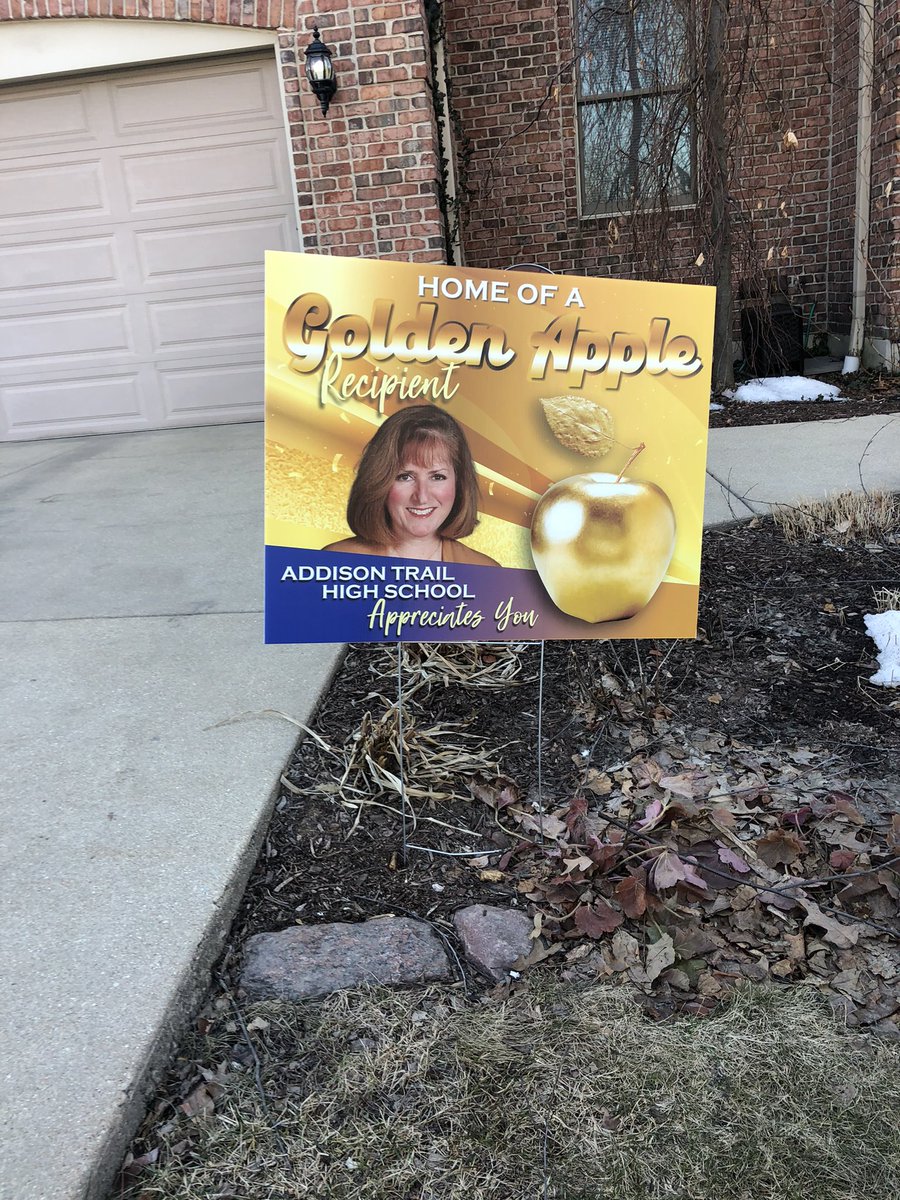 CortyD's tweet photo. So proud to be a Blazer!!  Congrats to a few of our Golden Apple winners, nominated by the students who they’ve influenced over this trying school year.  Thank you for your dedication, care, compassion and genuine love of what you do.  💙💙#goldenapplewinner #weareAT https://t.co/ub0Sc53fBd
