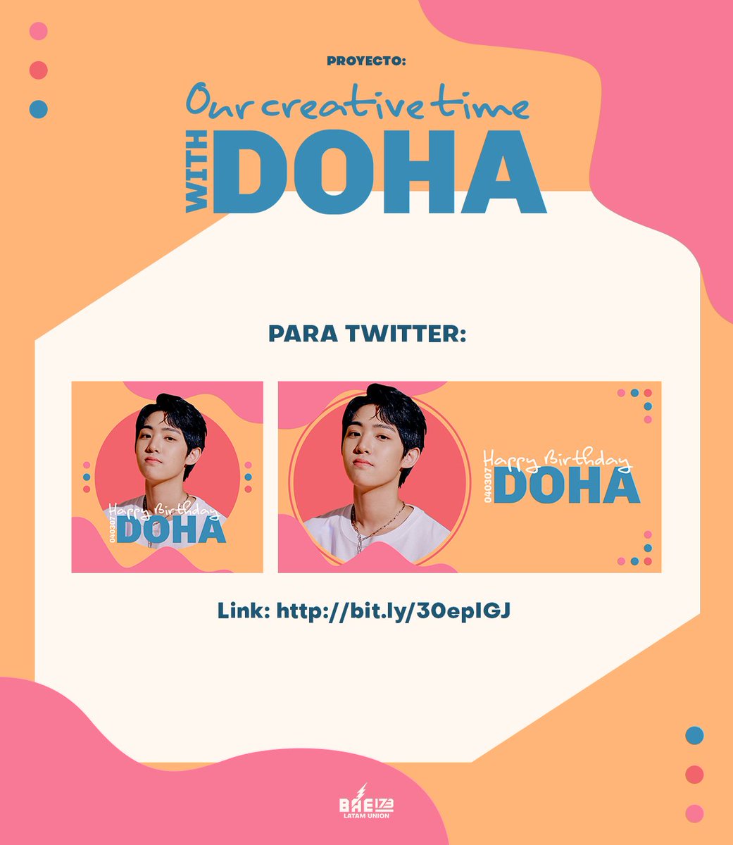 [⚡] ¡Celebremos el cumpleaños de Doha mostrando nuestra creatividad con este proyecto!

Link para que descargar las imagenes:
⚡ bit.ly/30epIGJ

<a href="/BAE173_official/">BAE173</a>