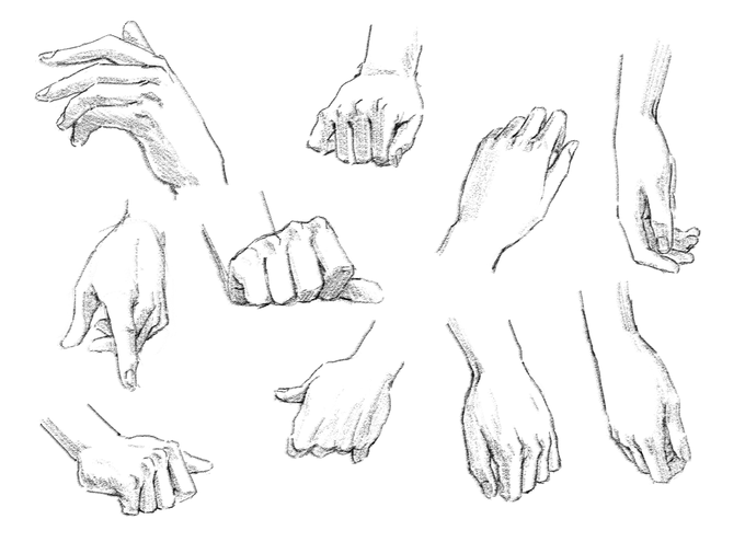 hands!🙌
tried to draw just from my mental "hand" library 